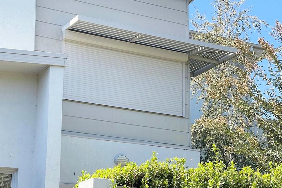 External Aluminium Roller Shutters Canberra | Elite Window Furnishings External aluminium roller shutters installed on residential windows and doors in Canberra by Elite Window Furnishings